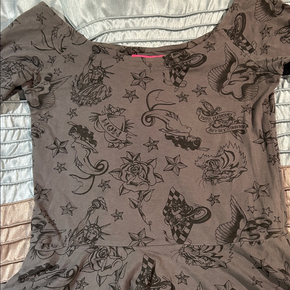 Y2K Betsey Johnson x Mark Mahoney Tattoo Dress - Picture 4 of 10